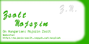 zsolt mojszin business card